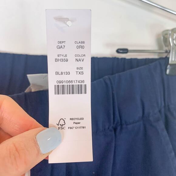 NWT J. CREW navy pull-on pants straight leg pockets tall nautical XST 3007 - Picture 8 of 14